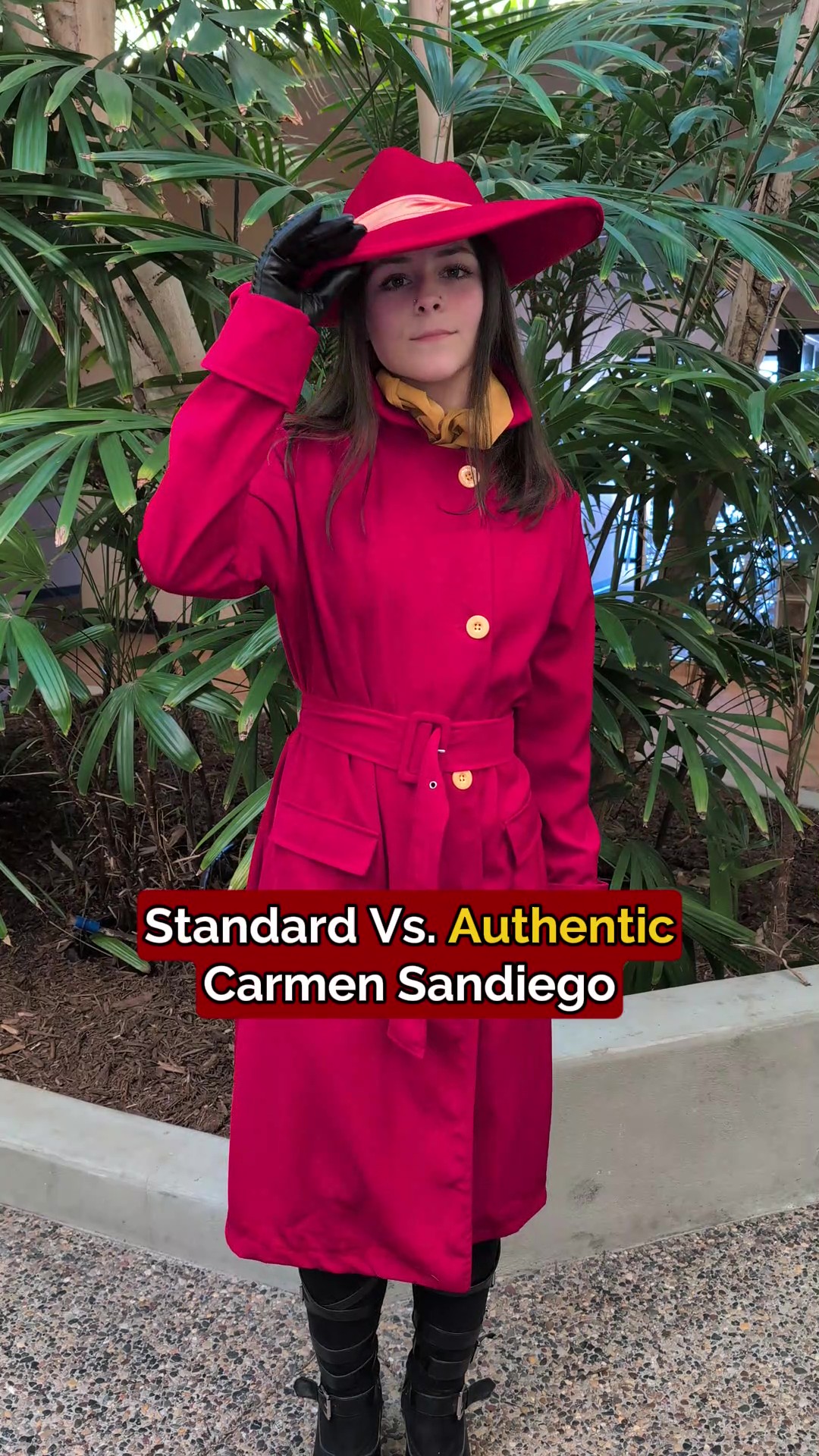 Steal the scene this Halloween as the legendary Carmen Sandiego! This sleek red ensemble captures the essence of the world’s most stylish master of disguise. With her unmistakable crimson coat and hat, you’ll look ready to outsmart detectives and make your grand escape.